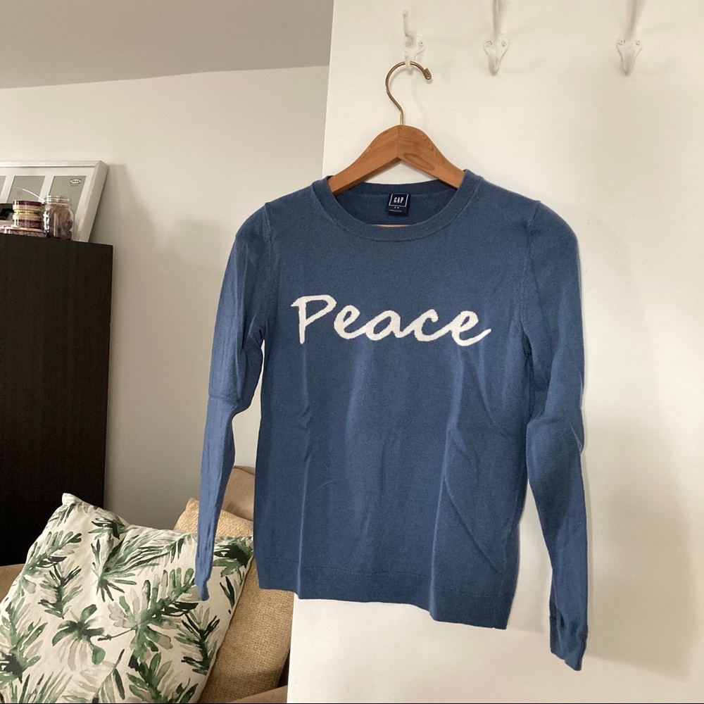 gap - blue knit sweater